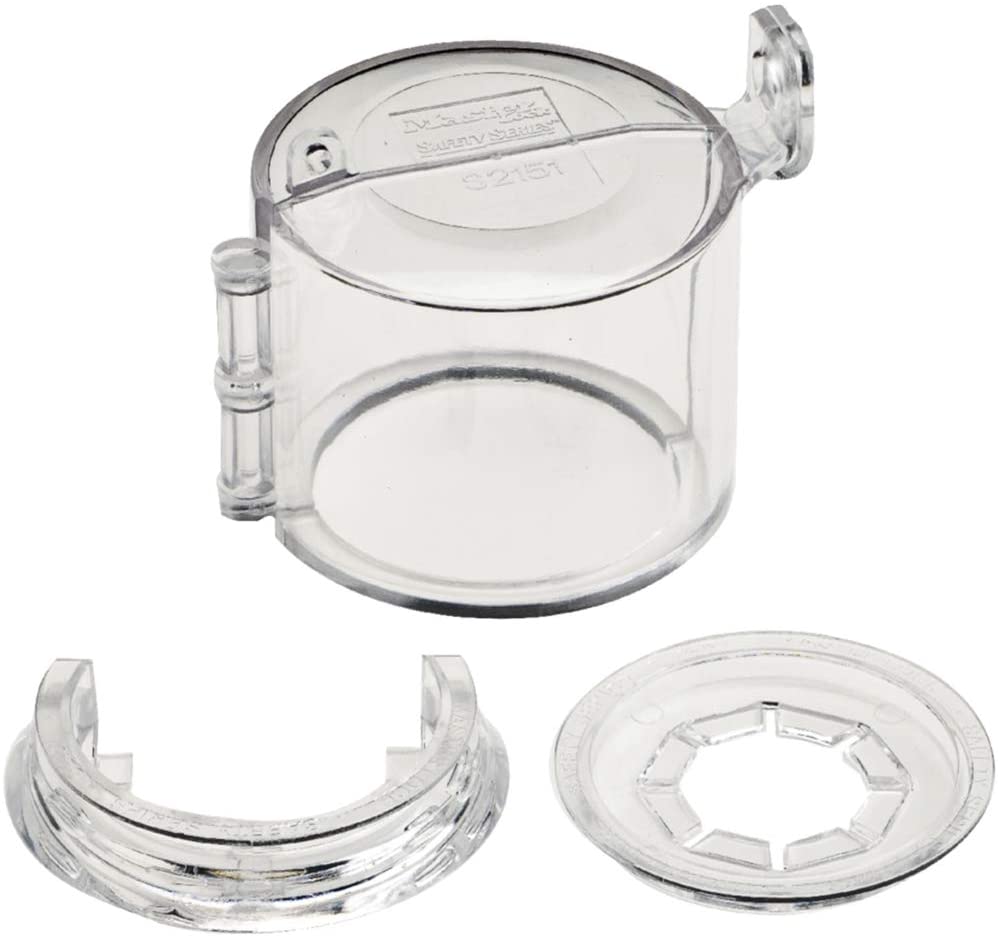 Master Lock Removable Push Button and Rotary Switch Cover, Transparent, 14.6 cm x 7.7 cm x 6.4 cm
