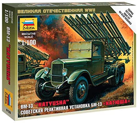 Zvezda Model Kit - Z6128 - - Katyusha - Scale: 1: 100, Mehrfarbig