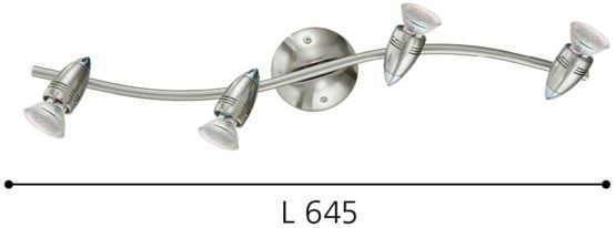EGLO 92644 GU10-LED Satin Nickel, Chrome Spotlight MAGNUM-LED - Image 2