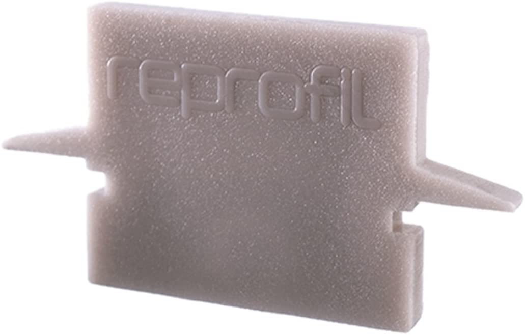 Reprofile end Cap H-ET-01-08, Grey, 23 mm, 2 Pieces