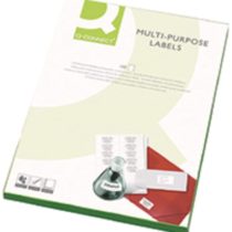 Q Connect 63.5x46.5mm 18 Per A4 Sheet Multi Purpose Label - White (Pack of 100)