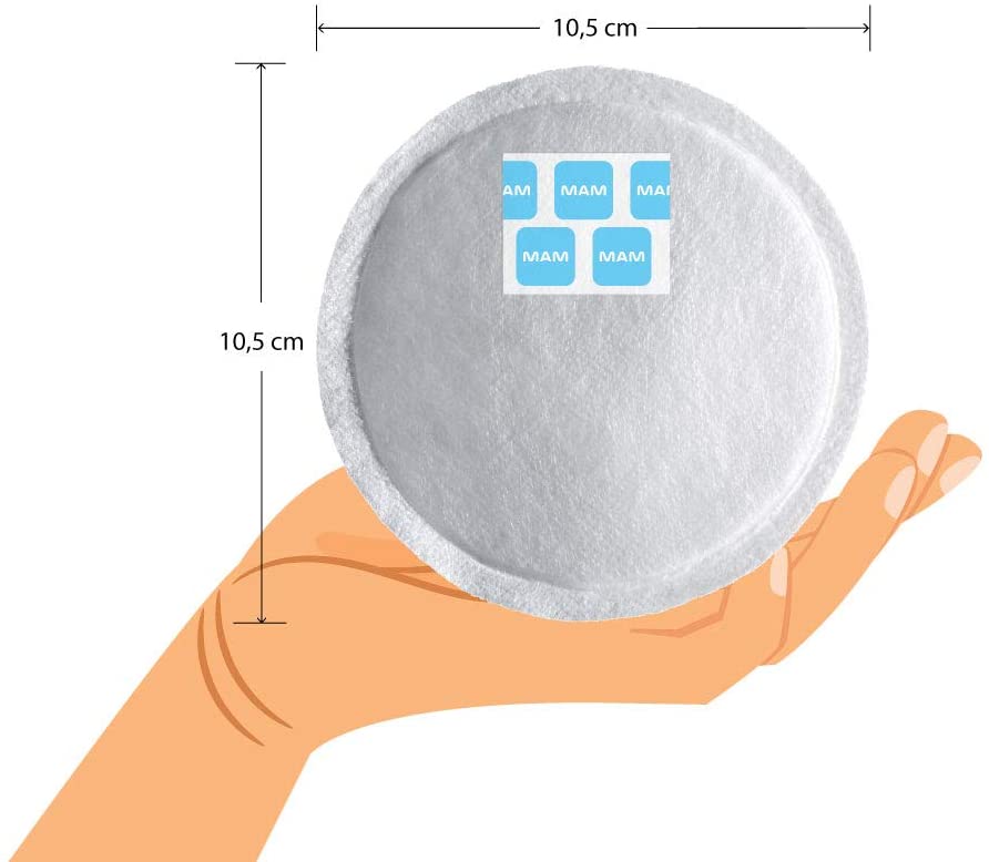 MAM Breast Pads with Fixing Strip, White, 30 Pack - Image 2
