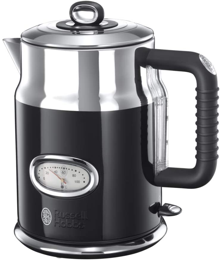 Russell Hobbs Retro Kettle Black, 1.7 Litres