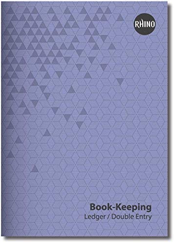 Rhino A4 Bookkeeping Book Ledger/Double Entry Ruling, Accounts & Ledger Book, 32-Page / 1-Pack, Office & Stationery Supplies
