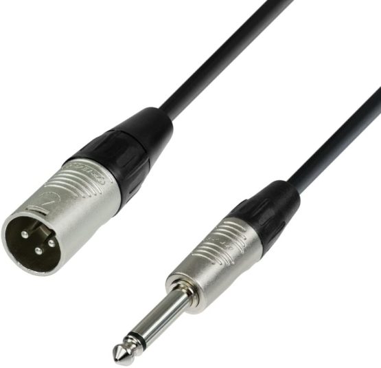 Adam Hall 4 Star Series 1.5m Rean XLR Male to 6.3mm Jack Mono Microphone Cable