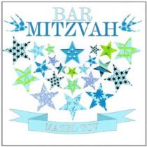 Claire Giles Sherbet Sundaes Blue Banner Bar Mitzvah Card