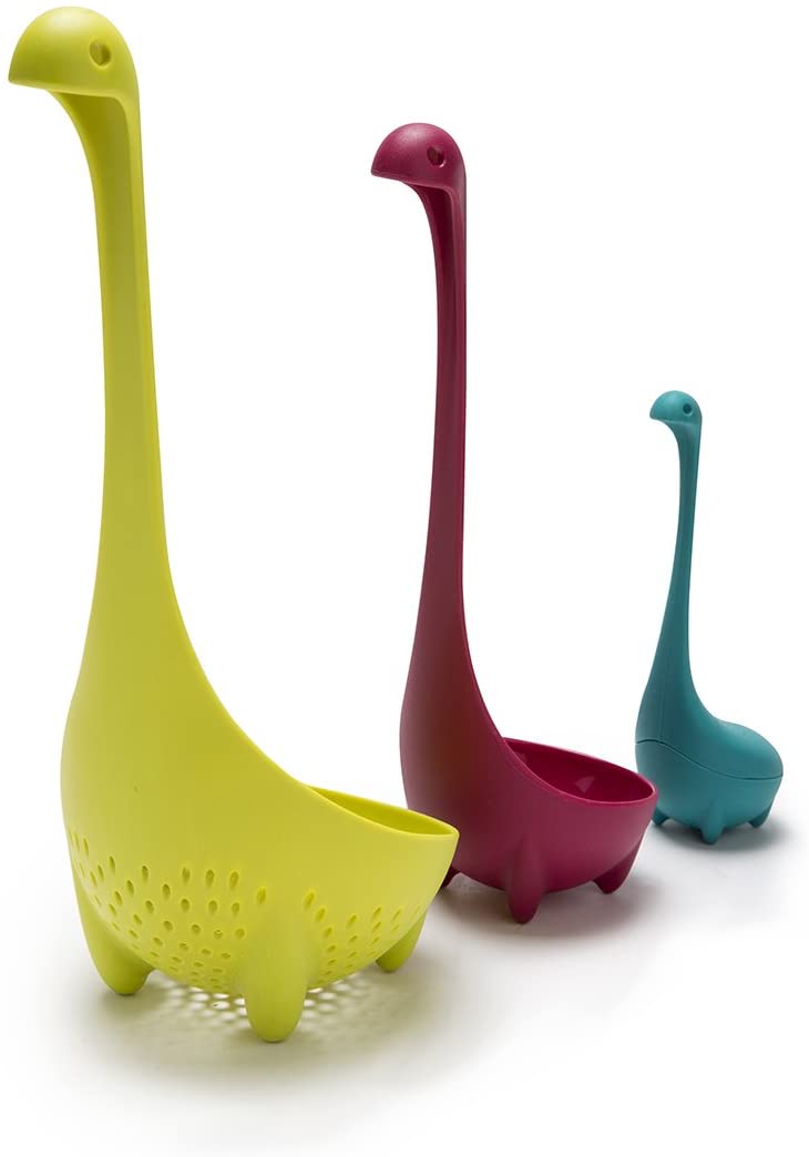 OTOTO The Nessie Family, Pack of 3 Tea Infuser, Soup Ladle, and Colander, Cute Kitchen Accessories, Cooking Gifts - Image 3