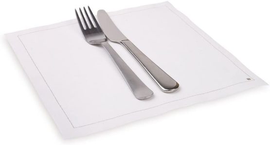 Napluxe Organic Cotton Dinner Napkins - Soft and Durable 9" x 9" Ecru Paper Napkins - Disposable and Recyclable – 50-CT Roll– Restaurantware