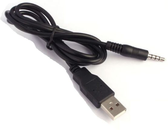 3.5mm Aux Audio Jack Cable Male to USB 2.0 Male Data Sync &Charge Cable,Work with MP3/MP4 Player,Car,video recorder,Pocket Speakers,1M/3.2Feet (Black)