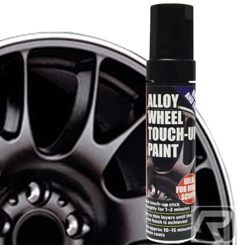 E-TECH Motorsport Black Car Alloy Wheel Professional Touch-Up Pen Stick Paint, 12 ml (Pack of 1)