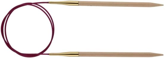 KnitPro KP35308 40 cm x 4 mm Basix Fixed Circular Needles, Birch - Image 2