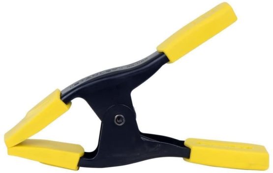 Stanley 9-83-079 25mm (1") Metal Spring Clamp, Yellow/Black, 25 mm