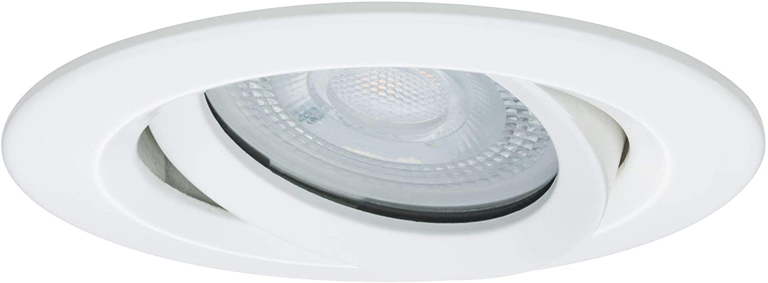 Paulmann 92897 Premium Recessed Light Set Name IP65 swiveling LED 1x7W 230V GU10 51mm White m/alu zinc, Matt White, 9,3 x 9,3 x 9 cm - Image 2