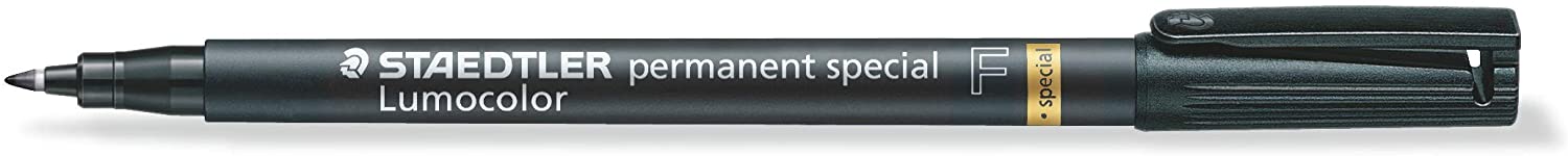 STAEDTLER 319 F-9 Lumocolor Special Permanent Marker, Medium 0.6 mm - Black (Pack of 10), 1 count (Pack of 10) - Image 2