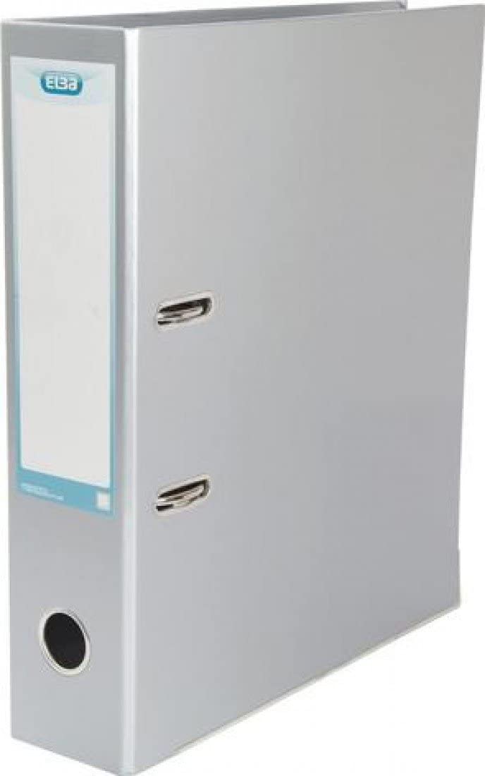 Oxford Premium A4 Lever Arch File, Silver Single Folder, Heavy Duty, Metallic Silver