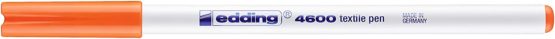 edding 4600 Textile Pen - Neon Orange - 1 Pen - Round Nib 1 mm - Permanent Fabric Pens for Drawing on Textiles, Wash-Resistant To 60 °C - Fabric Pen - Image 2