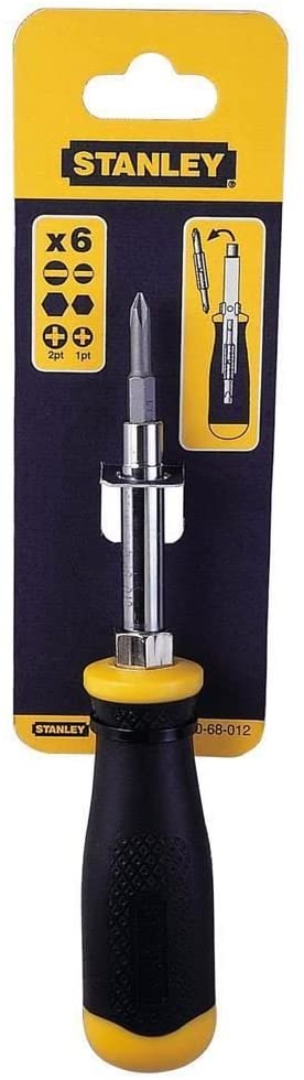 Stanley 6 Way Screwdriver Yellow and Black STA068012 - Image 2