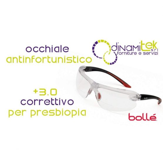Bolle IRIDPSI3 Iris Spectacles Lens, +3 Reading, Clear