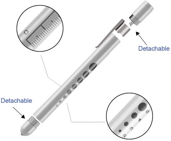 Diagnostic Medical Penlight (2 Packs), CAVN Mini Reusable LED Penlight Flashlight Pen Torch, Torch Doctor Nurse EMT Emergency Pen Light - Image 3
