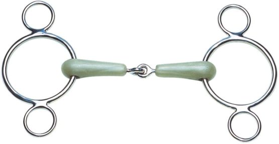 Feeling 600305 3-ring Cheeks Flexi Continental Gag Bit