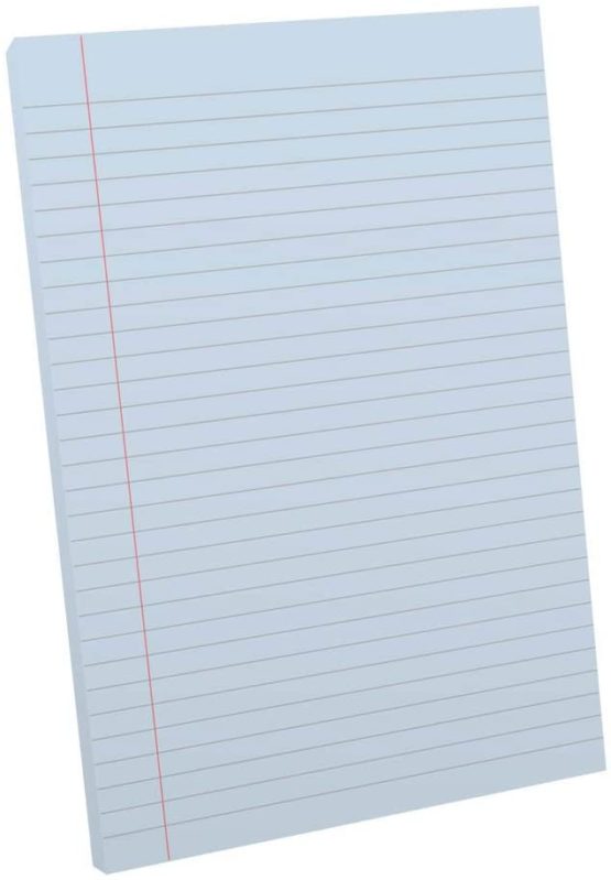 RHINO Stationery Special Education A4 Refill Pad Blue Tinted Paper | 100 Page | 8mm Ruled with Margin School Notepad Premium Writing Paper - Image 3