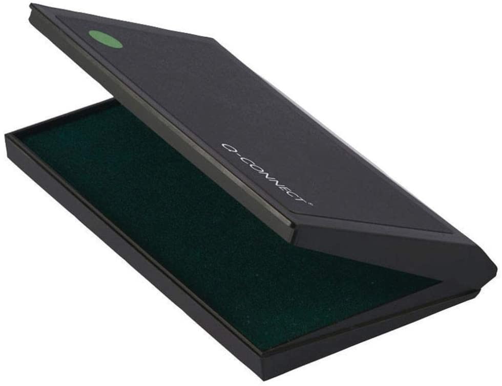 Q Connect Large Stamp Pad Metal Case - Green