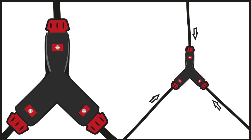 RING RLS5 BungeeClic Y-Connector, Black