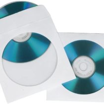 Hama 62672 CD-ROM Pack of 100 Paper Protective Storage Sleeves - White