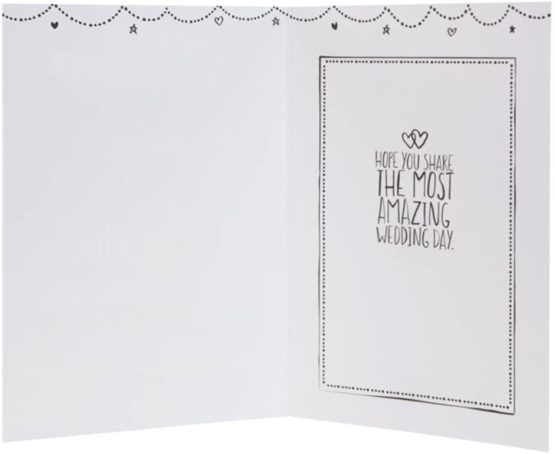 Hallmark Wedding Contemporary Platinum Gold Foil Card - Medium - Image 2
