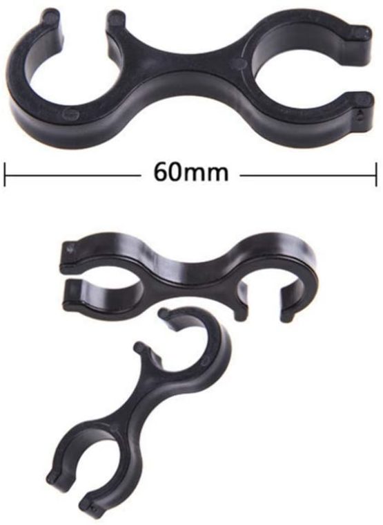 LIOOBO 8PCS Hiking Pole Clips Plastic Walking Stick Holders Trekking Pole Carry Clip Quick Lock Two Poles Rod Connector Buckle Alpenstocks Accessories for Hiking - Image 2