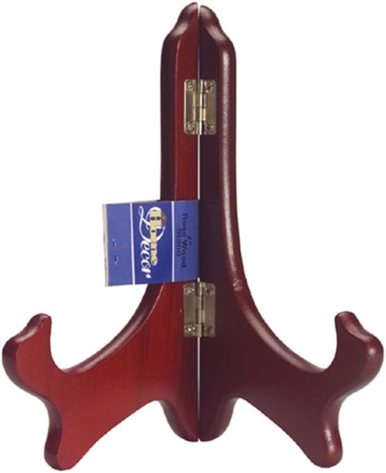 Darice Stained Wooden Easel 7 x 5.5-inch-Rosewood, Red, 7"