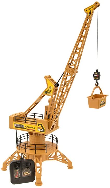Theorema- Multifunction Crane with Lights, 360 Degree Wheel and Filoguide Remote Control, 65268, Yellow