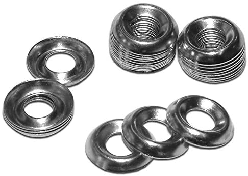 Merriway BH01983 (100 Pcs) NP Surface Cup Finishing Washer for No. 10 Screws, Nickel Plated - Pack of 100 Pieces