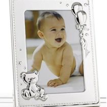 New Baby Silver Photo Frame with Teddy and Balloons for 5" x 7" Photo - 51357