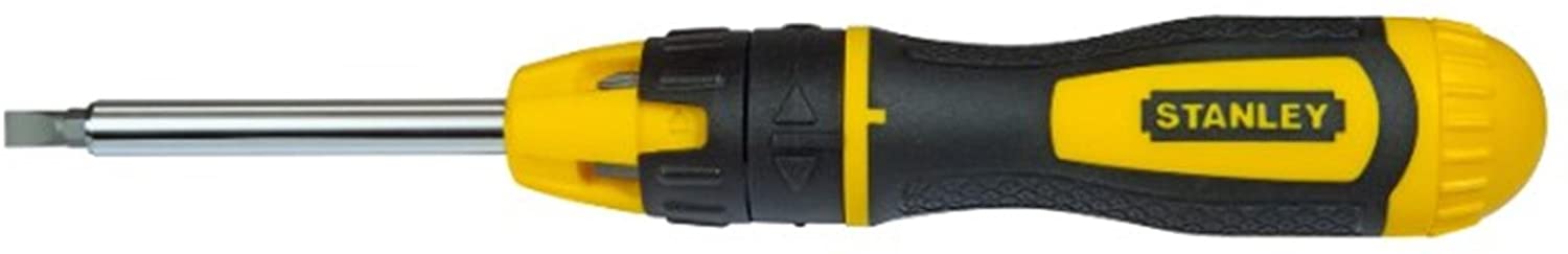 Stanley STHT0-62574 Bit-Screwdriver with 20 Bits and Ratchet, Black/Yellow, Set of 22 Piece