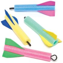 Baker Ross AG655 Flying Finger Rockets, Perfect Party Bag Fillers and for Kids to Play with (Pack of 6), Assorted