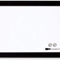Rexel 1903785 Magnetic Dry Wipe Personal Whiteboard, Plastic Frame, Includes Marker, Magnets and Fitting Kit, White, 585 x 430 mm