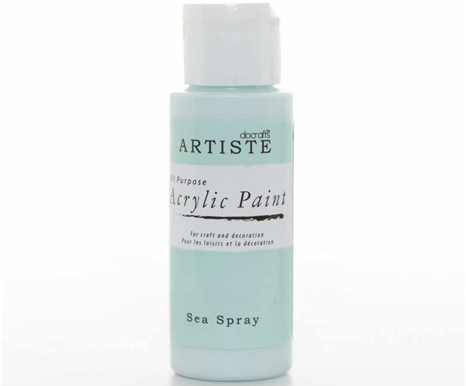 Artiste Acrylic Paint 59ml 2Oz Sea Spray, Quick-Drying Professional Art, Craft and Hobby Artists Paint, Vibrant Colour