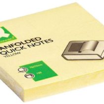 Q-Connect Fanfold Quick Notes, 75 x 75 mm KF02161 - Yellow, Pack of 12