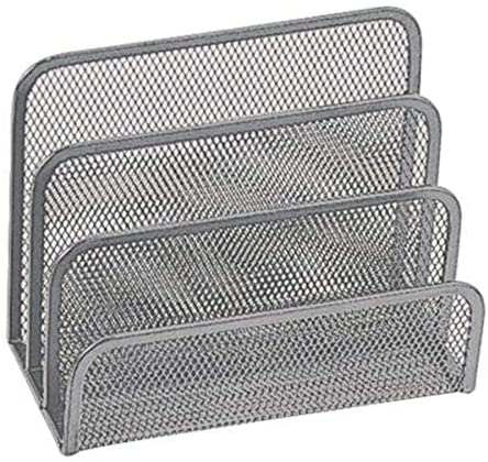 Desktop Mail Sorter Q-CONNECT Metal 3 Compartments Silver/Presentation/Type-Desktop/Kind-for Mail/Material-Metal/Dividers-3 / Colour-Silver/Size-N/D/Dimensions (mm)-170x135x83 - Image 2