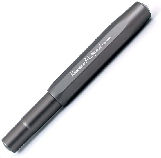 Kaweco AL Sport Gel/Ballpoint Pen with 0.7 mm Rollerball Pen Refill for Left-Handers and Right-Handers in Classic Design with Ceramic Ball I Gel Roller 13.5 cm Grey - Image 2