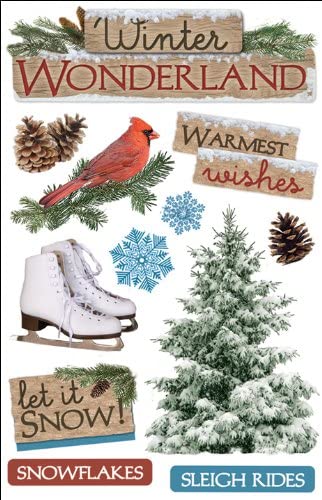 Paper House Productions Winter Wonderland 3D Stickers , Multi-Colour, PHSTDM-0091E, 22.4 x 12 x 0.5 cm, Multicolour - Image 2