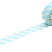 mt Masking Tape 1P"Stripe Mint Blue" Washi Masking Tape - Mint Blue