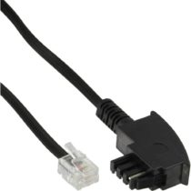 InLine® 18920 Cable for Telecoms/Siemens Devices TAE-F Male to RJ11 Male 20 m Black