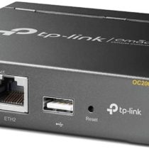 TP-Link OC200 Omada Hybrid PoE Cloud Controller for EAP Series, USB Port for Automatic Backup, Cloud Service, Mobile App, Plug and Play, Metal Housing, Grey Metallic
