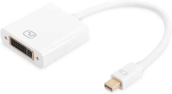 Digitus 0.15m Mini DP Male to DVI-D Female DisplayPort Adapter Cable - White