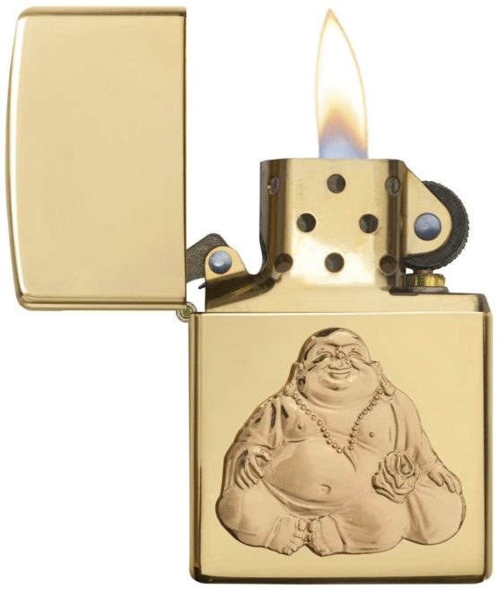 Zippo Unisex's Buddha Windproof Lighter, high Polish Brass, One Size - Image 3