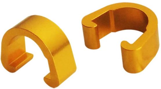 Yuauy C-Clips Clamps Aluminum Alloy Metal U-Clips Buckle MTB BMX Mountain Bike Bicycles Brake Cable derailleur Shifter Cable Guides Gear Cable Housing Hose 7 Colors 2 PCs in Each Color - Image 4