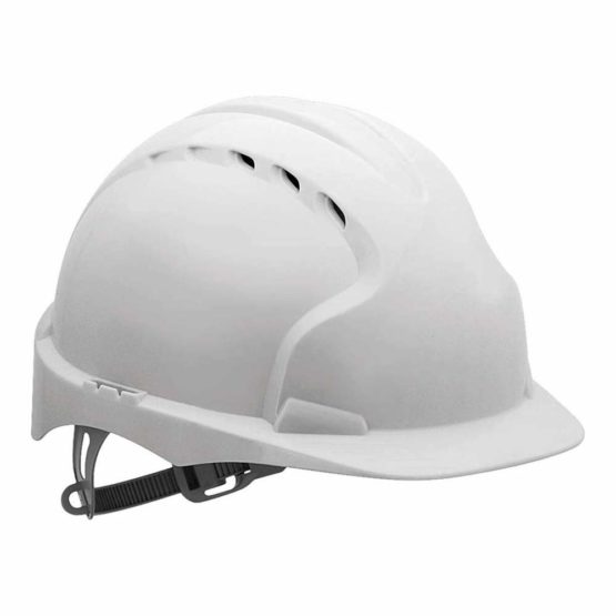 JSP EVO2 One Size Safety Helmet with Slip Ratchet - White - Vented - (AJF030-000-100-AMZ)