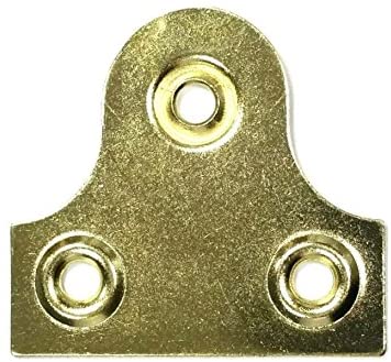 Merriway BH02800 (25 Pcs) Round Glass Mirror Picture Hanging Plate, 19mm (3/4 inch) Brass Plated - Pack of 25 Pieces